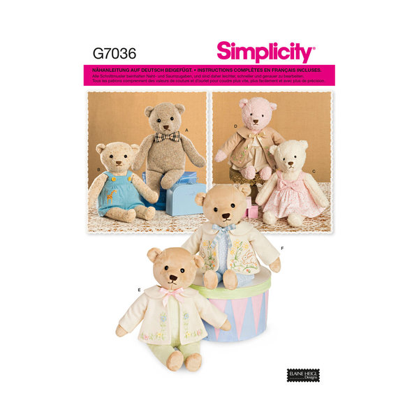 Simplicity Teddybären #G7036