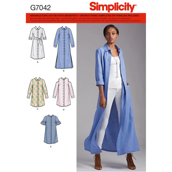 Simplicity Hemdblusenkleid #G7042