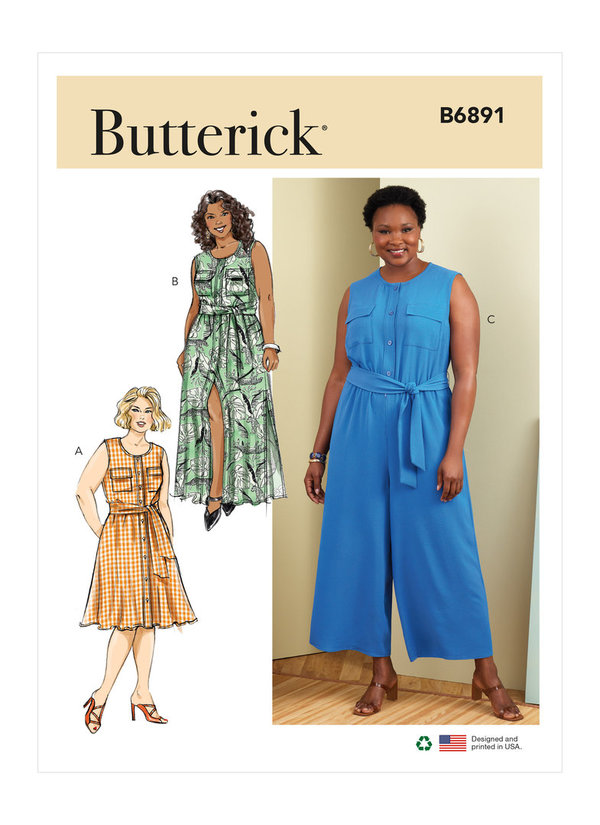 Butterick Kleid und Jumpsuit #B6891