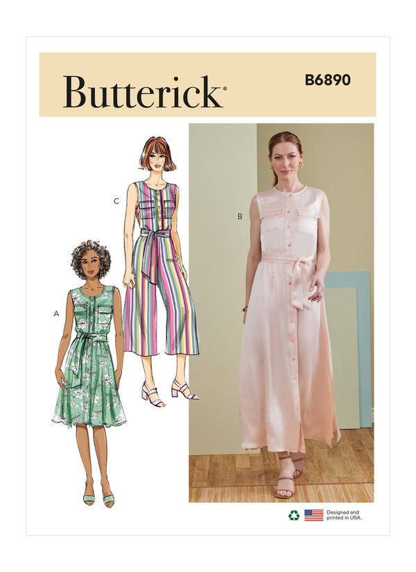 Butterick Kleid und Jumpsuit #B6890