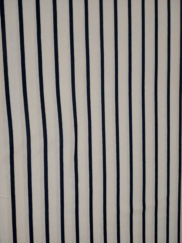 Baumwoll-Jersey in weiß-blau gestreift