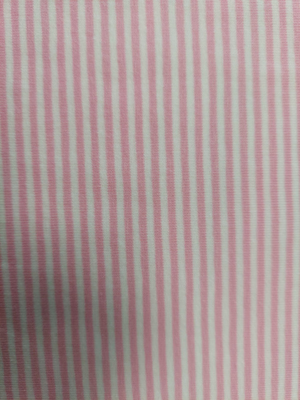 Baumwoll-Jersey rosa-weiß geringelt